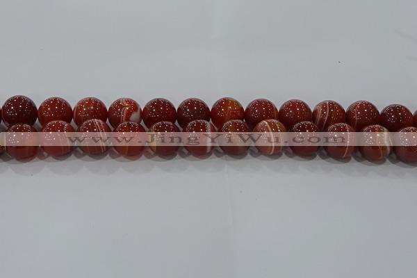 CAG9181 15.5 inches 14mm round line agate beads wholesale