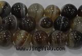 CAG9194 15.5 inches 8mm round line agate gemstone beads