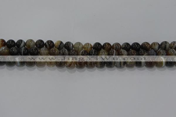 CAG9194 15.5 inches 8mm round line agate gemstone beads