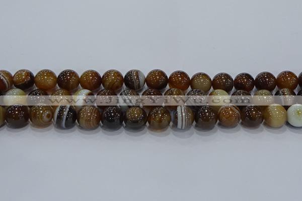 CAG9196 15.5 inches 12mm round line agate gemstone beads