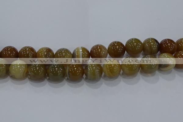 CAG9198 15.5 inches 16mm round line agate gemstone beads