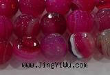 CAG9242 15.5 inches 10mm faceted round line agate beads wholesale