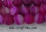 CAG9327 15.5 inches 8mm round matte line agate beads wholesale