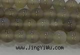CAG9343 15.5 inches 6mm round matte grey agate beads wholesale