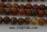 CAG9390 15.5 inches 4mm round red moss agate beads wholesale