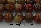 CAG9392 15.5 inches 8mm round red moss agate beads wholesale