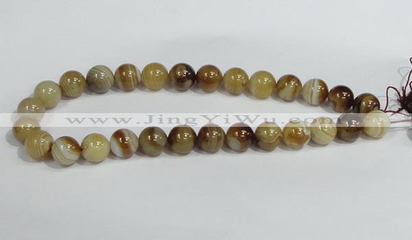CAG940 16 inches 14mm round madagascar agate gemstone beads