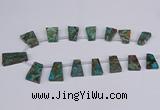 CAG9415 Top drilled 18*25mm - 22*32mm trapezoid ocean agate beads