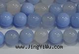 CAG9446 15.5 inches 6mm round blue agate beads wholesale