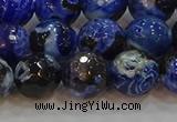 CAG9463 15.5 inches 10mm faceted round fire crackle agate beads