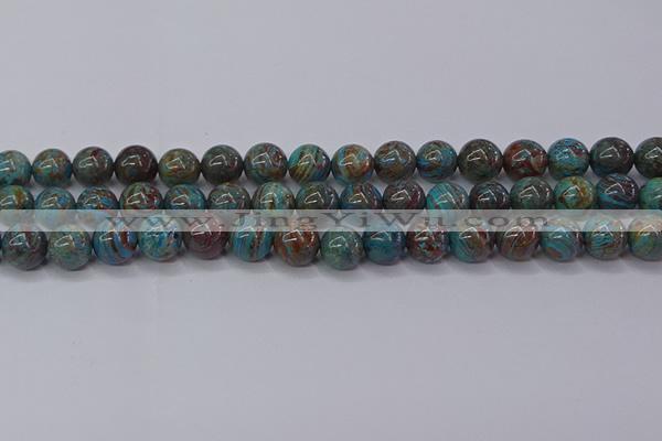 CAG9473 15.5 inches 8mm round blue crazy lace agate beads