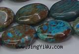 CAG9523 15.5 inches 15*20mm oval blue crazy lace agate beads