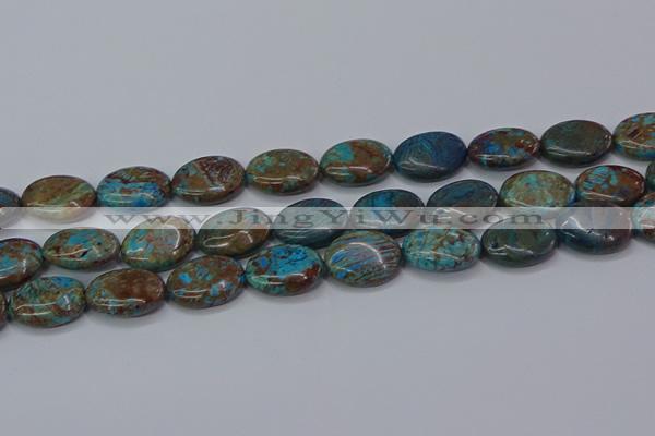 CAG9523 15.5 inches 15*20mm oval blue crazy lace agate beads