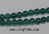 CAG953 15.5 inches 6mm round green agate gemstone beads wholesale