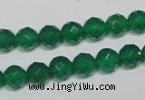 CAG955 15.5 inches 8mm faceted round green agate gemstone beads