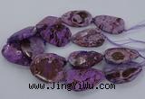 CAG9555 15.5 inches 40*50mm - 40*55mm freeform ocean agate beads