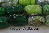 CAG9568 15.5 inches 13*18mm drum dragon veins agate beads