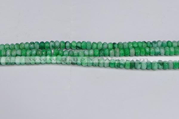 CAG9579 15.5 inches 4*6mm faceted rondelle crazy lace agate beads