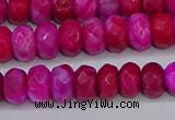 CAG9590 15.5 inches 5*8mm faceted rondelle crazy lace agate beads