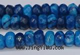 CAG9593 15.5 inches 5*8mm faceted rondelle crazy lace agate beads
