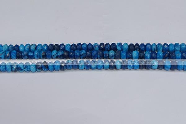 CAG9593 15.5 inches 5*8mm faceted rondelle crazy lace agate beads