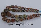 CAG9616 15.5 inches 8*10mm - 20*30mm faceted nuggets ocean agate beads