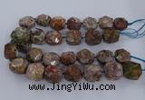 CAG9617 15.5 inches 15*25mm - 18*28mm faceted nuggets ocean agate beads
