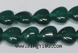 CAG962 15.5 inches 12*12mm heart green agate gemstone beads wholesale