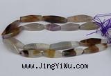 CAG9636 15.5 inches 12*45mm - 12*50mm freeform agate beads
