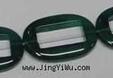 CAG967 15.5 inches 22*32mm oval green agate gemstone beads wholesale