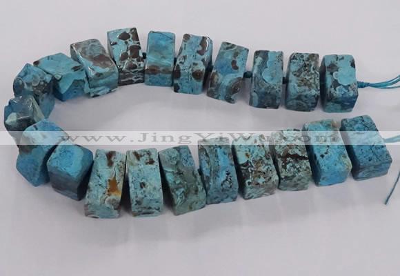 CAG9699 15.5 inches 15*28mm - 17*30mm cuboid ocean agate beads