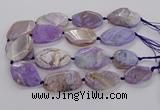 CAG9758 15.5 inches 30*35mm - 35*45mm faceted freeform agate beads