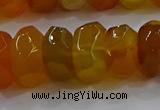 CAG9762 15.5 inches 8*16mm faceted rondelle agate gemstone beads