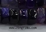 CAG9778 15.5 inches 8*16mm faceted rondelle agate gemstone beads