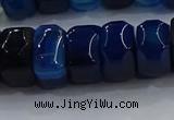 CAG9785 15.5 inches 8*16mm faceted rondelle agate gemstone beads