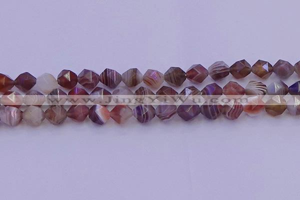 CAG9794 15.5 inches 12mm faceted nuggets botswana agate beads