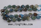 CAG9820 18*20mm - 25*30mm faceted freefrom dragon veins agate beads