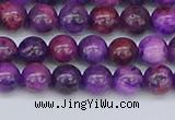 CAG9918 15.5 inches 6mm round purple crazy lace agate beads
