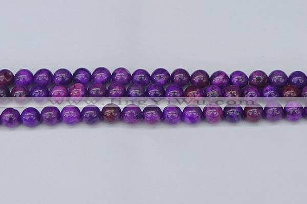 CAG9919 15.5 inches 8mm round purple crazy lace agate beads