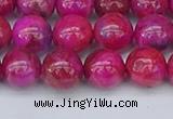 CAG9926 15.5 inches 8mm round fuchsia crazy lace agate beads