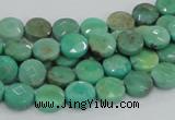 CAG993 15.5 inches 10mm faceted coin green grass agate gemstone beads