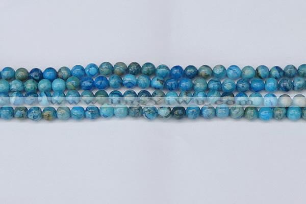 CAG9932 15.5 inches 6mm round blue crazy lace agate beads