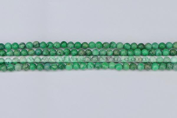 CAG9938 15.5 inches 4mm round green crazy lace agate beads