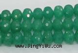 CAJ09 15.5 inches 7*10mm faceted rondelle green aventurine jade beads