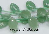 CAJ11 15.5 inches 10*12mm horse eye green aventurine jade beads