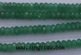CAJ15 15.5 inches 4*6mm faceted rondelle green aventurine beads