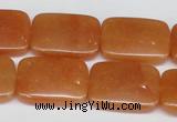 CAJ159 15.5 inches 18*25mm rectangle red aventurine jade beads