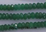 CAJ16 15.5 inches 5*8mm faceted rondelle green aventurine beads