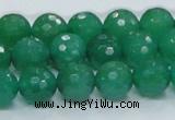 CAJ25 15.5 inches 14mm faceted round green aventurine beads