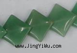 CAJ303 15.5 inches 18*18mm diamond green aventurine jade beads